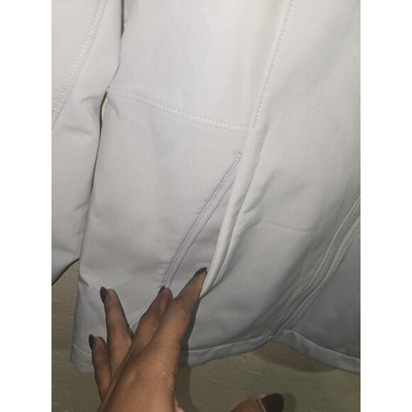 The North Face Womens Zip Up Jacket, Gray With Pink Logo, Size Large - Picture 3 of 10